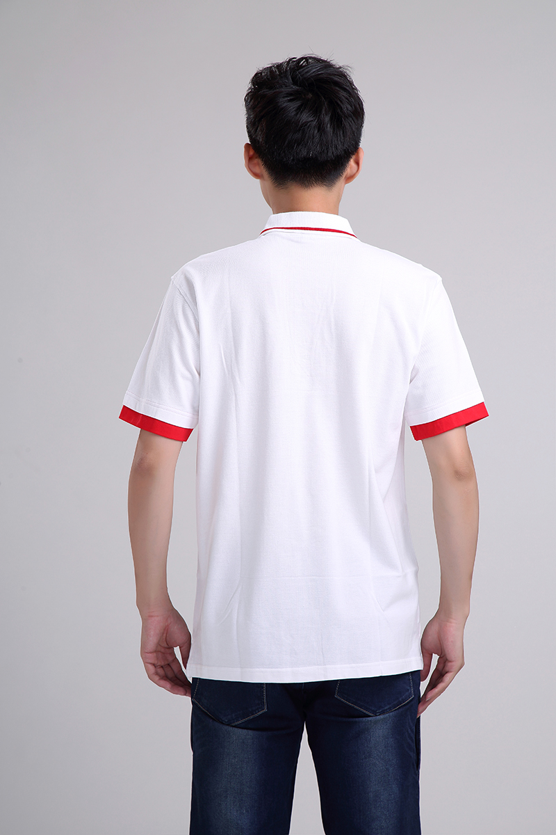 中國(guó)外運(yùn)定制白色翻領(lǐng)短袖T恤