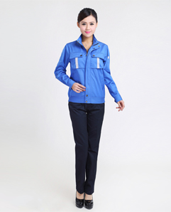 新款女士淺藍(lán)色工作服