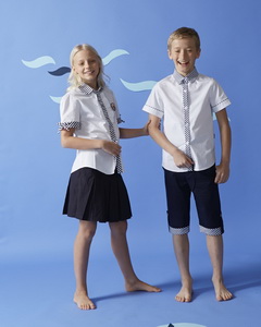 黑白格子英倫學(xué)院風(fēng)中小學(xué)生校服